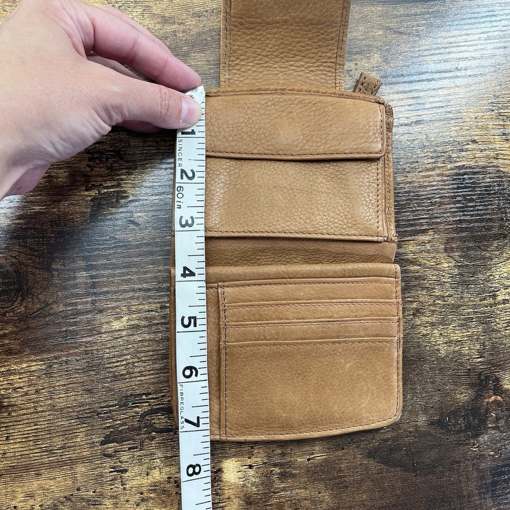 Brown Fossil Long Live Vintage 1954 Small Wallet Cow Hide Leather - Picture 4 of 11